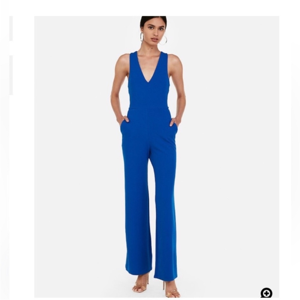 Express V-Neck Wide-Leg Jumpsuit
